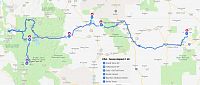 USA Severozápad: trasa Grand Teton, Yellowstone, Cody, Dewils Canyon, Big Horn Medicine Wheel, Devils Tower (zdroj: google.mapy)