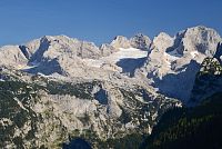 Rakousko – Dachstein: pohled na Hoher Dachstein od lanovky Gosaukammbahn