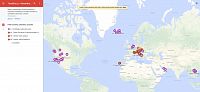 Mapa všech článků o cestování a turistice uživatele Alexandra Císařová
