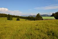 Türnitzké Alpy: pastviny Bürgeralm u salaše Halterhütte