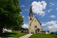 Rakousko: údolí Lesachtal, Sankt Jakob im Lesachtal, kostel