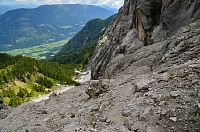 Rakousko: Lienzské Dolomity - Rudl-Eller Weg, výstup do sedla Hohe Törl