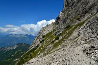 Rakousko: Lienzské Dolomity - Rudl-Eller Weg, stezka ze sedla Hohe Törl