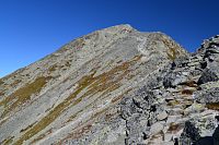 Slovensko - Vysoké Tatry: výstupová trasa na Malý Kriváň, pod Daxnerovým sedlem