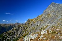 Slovensko - Vysoké Tatry: pohled na Kriváň z Krivánskeho hrbu