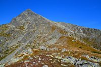 Slovensko - Vysoké Tatry: pohled na Kriváň z Krivánskeho hrbu