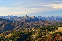 Rakousko - Ybbstallské Alpy: Gemeindealpe - výhled na západ (přiblíženo)