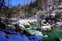 Rakousko - řeka Saalach nad Loferem