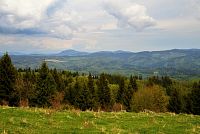 Slovensko - pohoří Poľana, Javorinka - výhled ke Klenovskému Veporu
