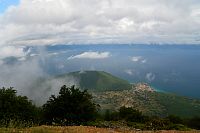 Severní Makedonie: Ochridské jezero ze silnice přes pohoří Galičica
