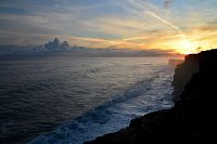 Azorské ostrovy - ostrov Pico: východ slunce u Lajido