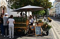 Azorské ostrovy - ostrov São Miguel: Ponta Delgada - prodej ananasové šťávy