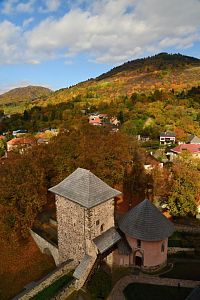 Slovensko - Kremnica, výhled z hradní věže
