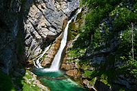 Slovinsko - Julské Alpy: vodopád Savica