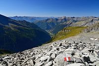 Rakousko - Vysoké Taury: stezka od horní stanice lanovky ke Kleiner Ankogel