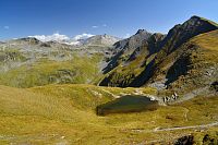 Rakousko - Vysoké Taury: výhled od Hagener Hütte směrem k Ankogelgruppe