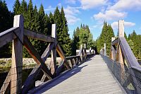 Šumava: hradlový dřevěný most u Rechle
