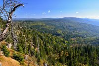 Německo - Bavorský les: vyhlídka u chaty Waldschmidthaus směrem k Luznému