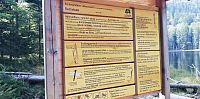 Německo - Bavorský les: Roklanské jezero (Rachelsee), naučná tabule