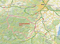 Rakousko - Gutensteinské Alpy: mapa (zdroj: mapy.cz)