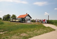 Maďarská pusta: rybníky Hortobágy-Halastó, konečná stanice vláčku