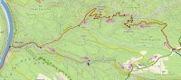 České Švýcarsko: mapa trasy Mezní Louka - Pravčická brána - Soutěska Kamenice - Mezní Louka