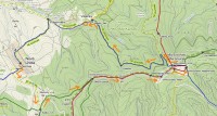Bílé Karpaty: mapa trasy Nová Lhota - Velká Javořina - Vápenky
