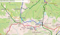 Slovensko - Malá Fatra: mapa trasy Veľký Kriváň - Pekelník