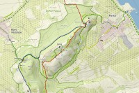 Pálava: mapa nové trasy přes Děvín (2015)