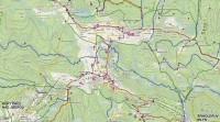 Krkonoše: mapa trasy Vrbatova bouda - Kotel - Pramen Labe - Vysoké kolo - Labská bouda - Horní Mísečky