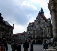  Schloßplatz a Průvod knížat na zdi Rezidenčního zámku