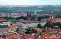Petřín 2012 - Výhled na Prahu z Petřínské rozhledny