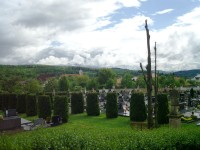 pohled na Štípu přes hřbitov