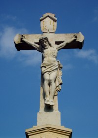 kříž u silnice do Bílovic - detail