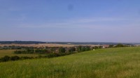 pohled na obec Benešovice od místní vodárny