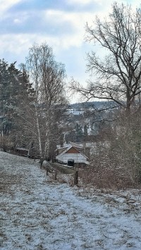 2.pohled na osadu Podvrdy v kouzelném závoji zimy