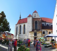 ulice Piaristické nám., České Budějovice, Kostel Obětování Panny Marie