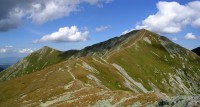 Jakubina a Hrubý vrch - pohled od Vyšnej Magury při přechodu otrhanců