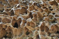 Zajímavá struktura pískovcových skal.