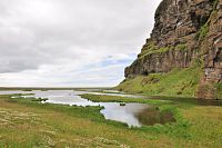 krajina jižního Islandu poblíž s Skógaru