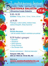 Zřícenina hradu Dalečín. Turistika 17.6 2017 v rámci festivsalu