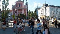 Lublaň - františkánský kostel, trojmostí