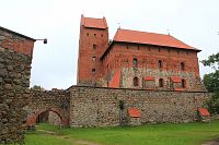 Trakai. Zadní část Ostrovního hradu Trakai.