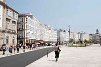 La Coruna, typické domy s prosklenými galeriemi, zdroj: Turismo Galicia