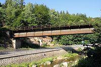 železniční most přes Kamenici v Tanvaldě