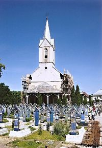 Săpânţa, Veselý hřbitov (cimitrul vesel), pravoslavný kostel