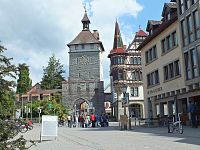 Konstanz, pozůstatek městských hradeb, brána Schnetztor