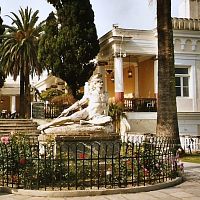 Gastouri, Achilleion, palác císařovny Sisi, socha Umírající Achilles