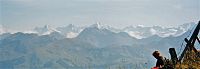 výhled na Bernské Alpy z Hundsrügg
