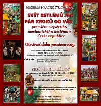 Výstava betlémů v Muzeu hraček Stuchlíkovi v Novém Bydžově